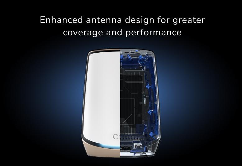 NETGEAR all-new antenna upgrades deliver a stunning 20% boost in performance and coverage.