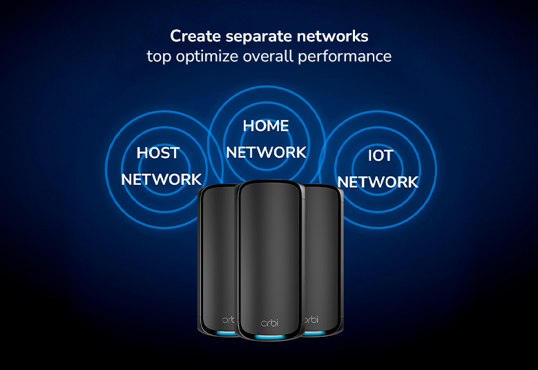 Orbi RBE973S Create separate networks  to optimize overall performance